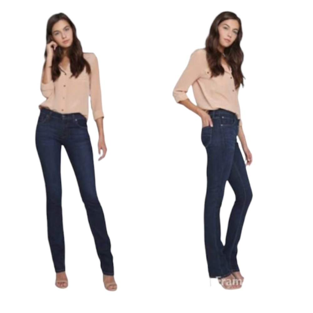 BNWT James Jeans Hunter High Rise Straight Leg 34 Easy Indigo